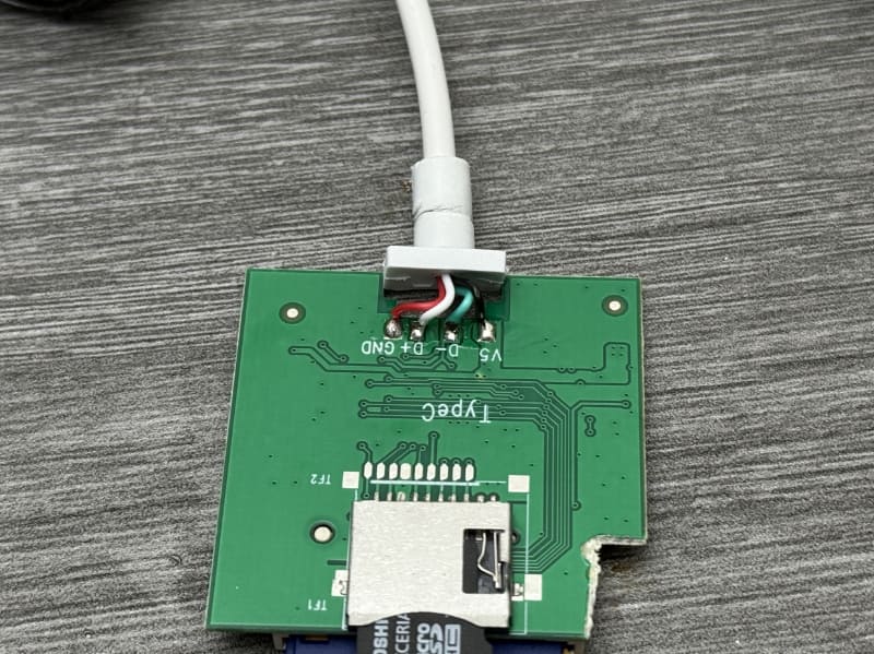 カードリーダを分解して基板だけを利用する