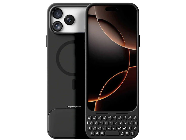 Akko iPhone 17 Pro Max MetaKey キーボード一体型ケース Space Black