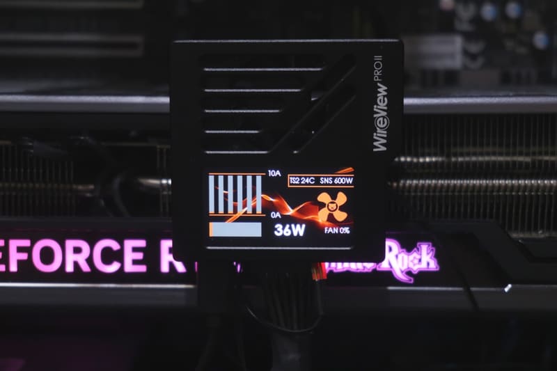 当たり前だが、アイドル時は負荷が低くなり、各ラインのグラフも短くなる