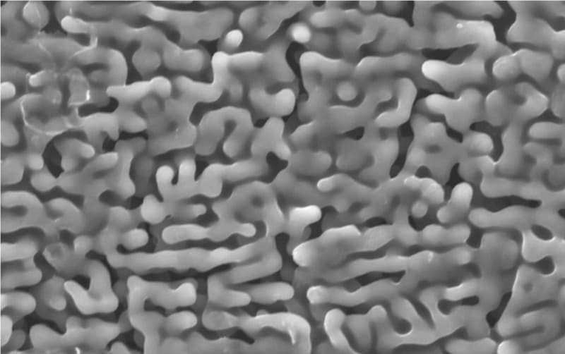 窒素ドープ多孔質グラフェンの電子顕微鏡画像