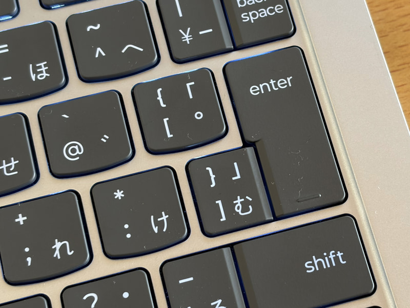 “[”と“]”キーは、Enterキーのすぐ隣にあります。かなり押しやすい位置にあるキーです