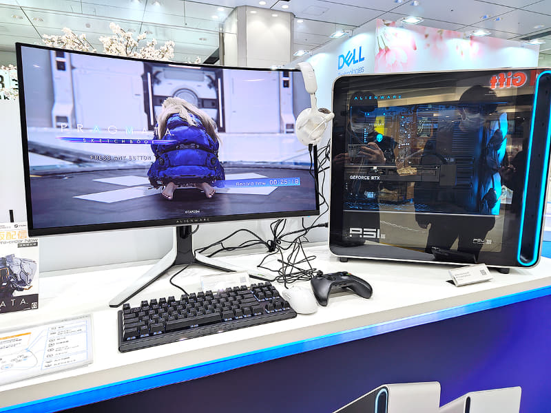 Alienwareコーナーでは、3月発売予定タイトル「プラグマタ」が体験可能だ