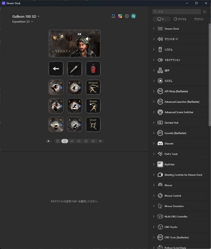 こちらはClair Obscur: Expedition 33用のプロファイル。キャラごとにページが分かれているのがおもしろい
