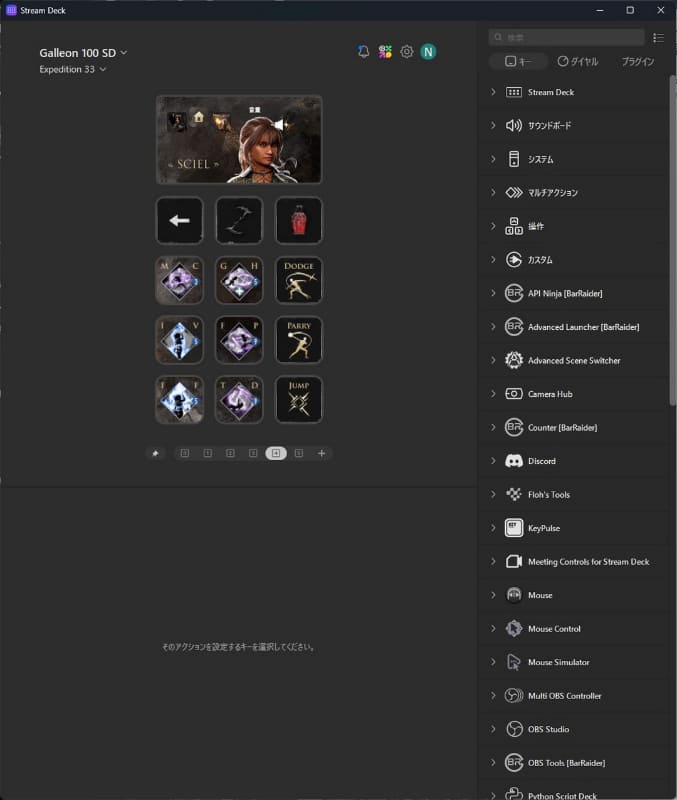 こちらはClair Obscur: Expedition 33用のプロファイル。キャラごとにページが分かれているのがおもしろい