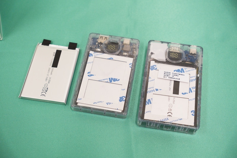 バッテリ部分が見える展示も
