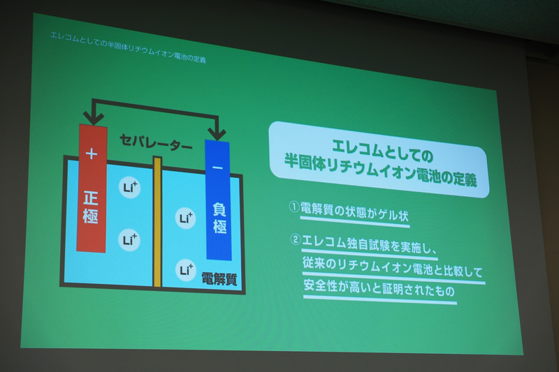 同社の半固体電池の定義