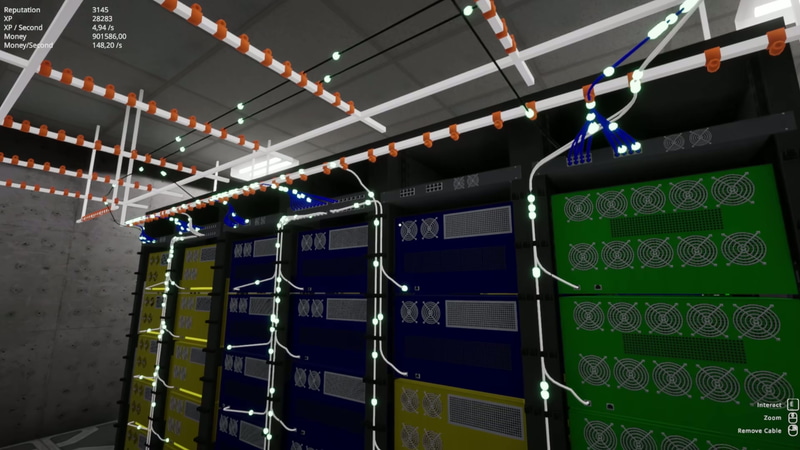 トラフィックが光るボールの流れで表現される