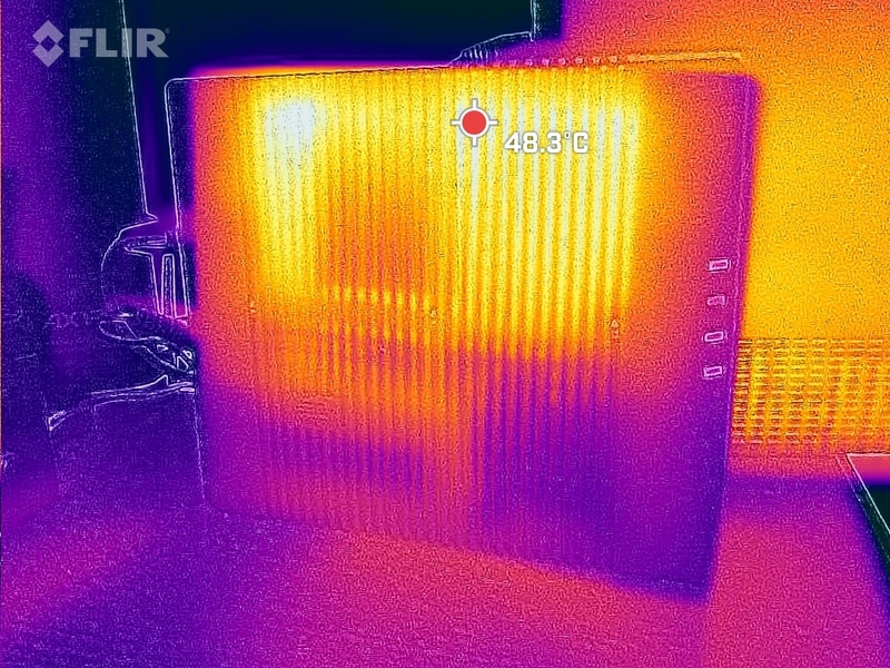 終端装置の最大温度は48.3℃
