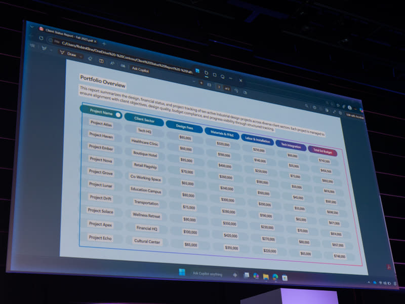 Click to DoでPDFの表を選択したところ