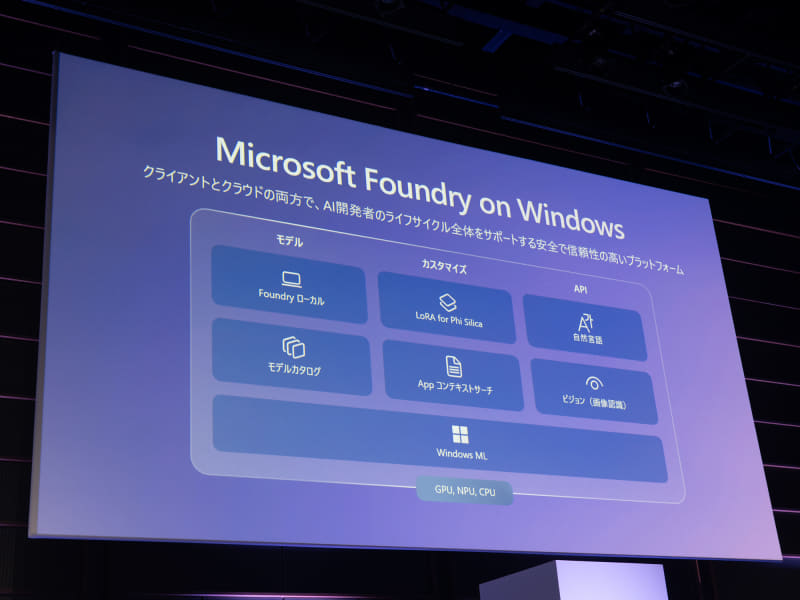 開発者向けプラットフォーム「Microsoft Foundry on Windows」も紹介