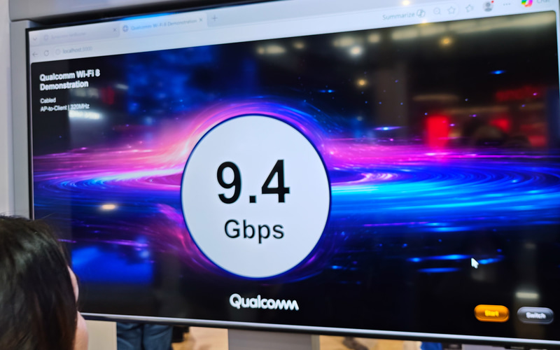 QualcommがデモしたWi-Fi 8 4x4での通信、9.4Gbpsの実効速度を実現