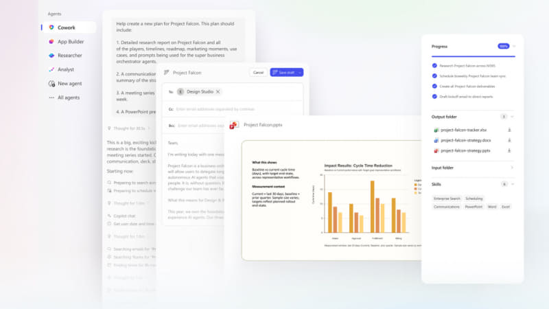 Microsoftが発表したClaude CoworkのMicrosoft 365 Copilot版となる「Copilot Cowork」(写真提供: Microsoft)