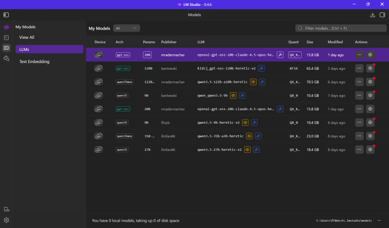 モデル一覧に普段見慣れたモデルがある