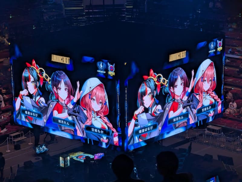 場内にはSFLアンバサダーに就任しているVTuberの甘結もかさん、如月れんさん、蝶屋はなびさんによる場内アナウンスが流れていた