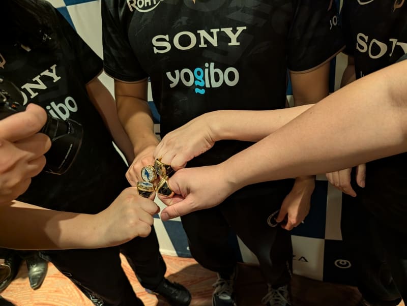 最後に優勝リングを集めて写真を撮らせてもらった