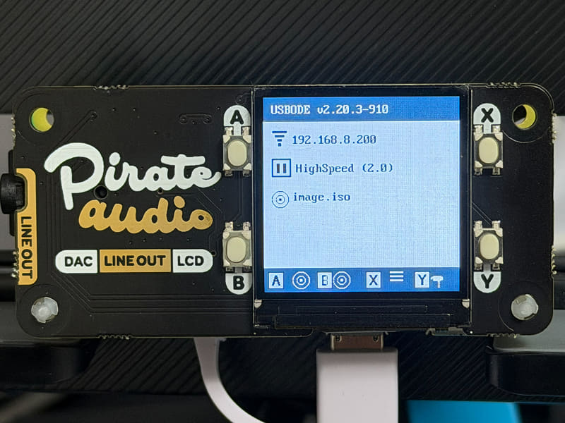 セットアップが完了したらサンプルのimage.isoが読み込まれる