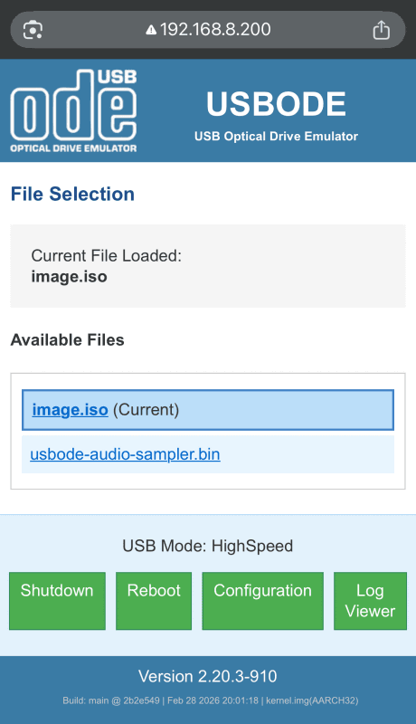 Webインターフェイス画面。ログイン画面は無いため、同じネットワーク内で他の人に見られたらマズいものがある場合は注意が必要だ