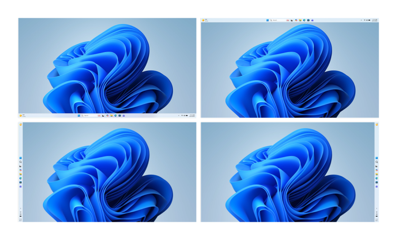 Windows 11がタスクバーの場所変更に対応