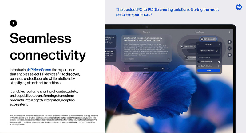 HP NearSenseを利用可能(出典: HP Imagine 2026、HP)