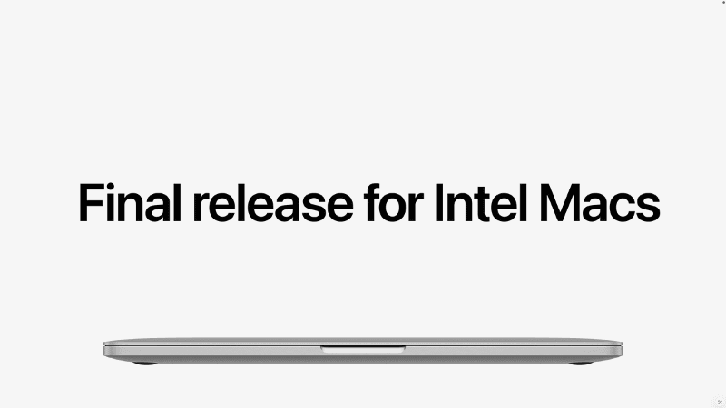 Appleは、2025年に公開した開発者向け動画「Platforms State of the Union」内で、macOS TahoeがIntel Macをサポートする最後のOSであることをアナウンスしています