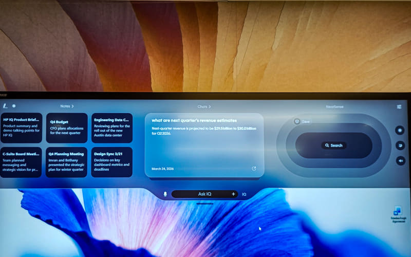 AIチャットボット、AIエージェント、周辺環境検知の3つの機能があるHP IQ