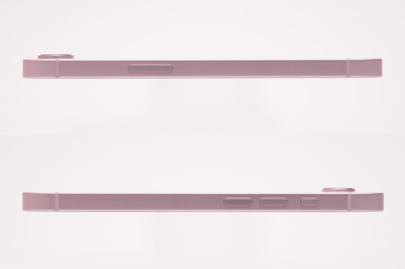 下面にはUSB-C、マイク、スピーカー、右側面にはサイドボタン、左側面にはアクションボタン、ボリュームボタンを配置