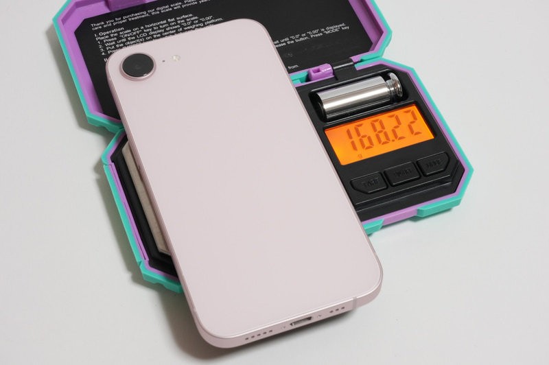 本体の実測重量は168.22g