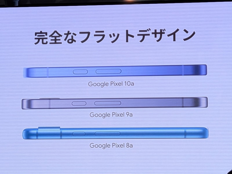 Pixel 10aはカメラ部分が出っ張らないフラットな背面を実現