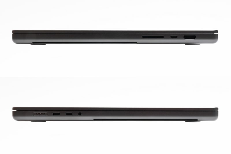 16インチモデルに同梱される「140W USB-C電源アダプタ」のサイズは実測96×75×28mm。「USB-C - MagSafe 3ケーブル(2m) 」を合わせた実測重量は338g