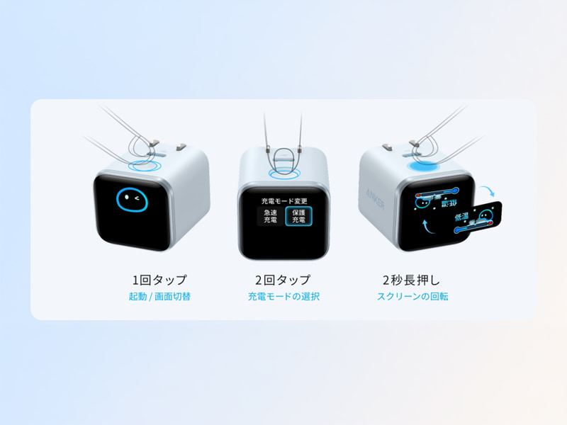 上部に操作ボタンがあり、画面を切り替えできる