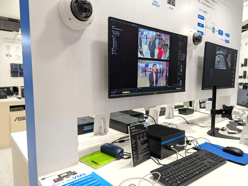 こちらはMXM GPU拡張に対応するハイエンド向けの堅牢ファンレスエッジAIコンピュータ「PE3000G」で、CPUはIntel Core i3/i5/i7となっているが、Intel Arc A370E/A350Eや、NVIDIA Ampere TuringなどのMXMモジュールでGPU性能が拡張できる