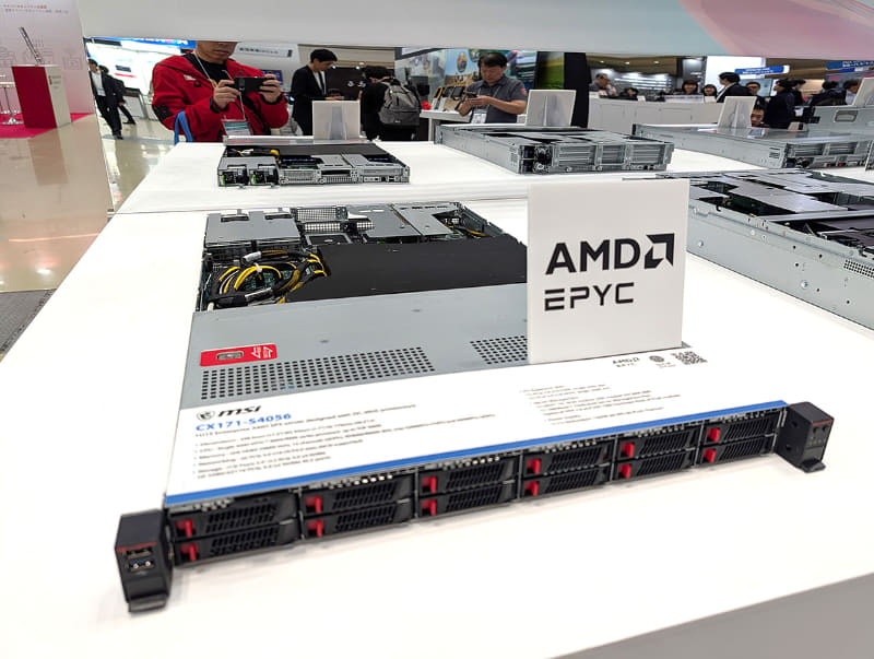 AMD EPYCは2017年発表のサーバー向けCPUブランド。搭載可能なラックマウントサーバーとして「CX171-S4056」を用意する