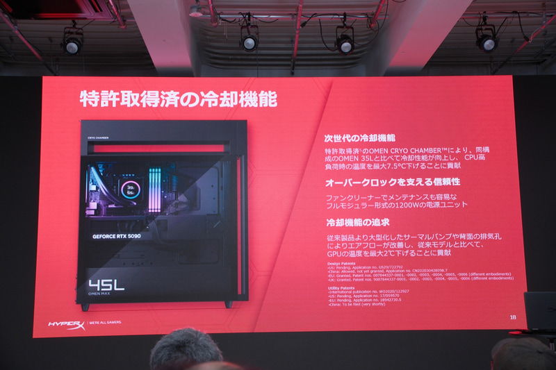 独自の冷却機構を各所に採用