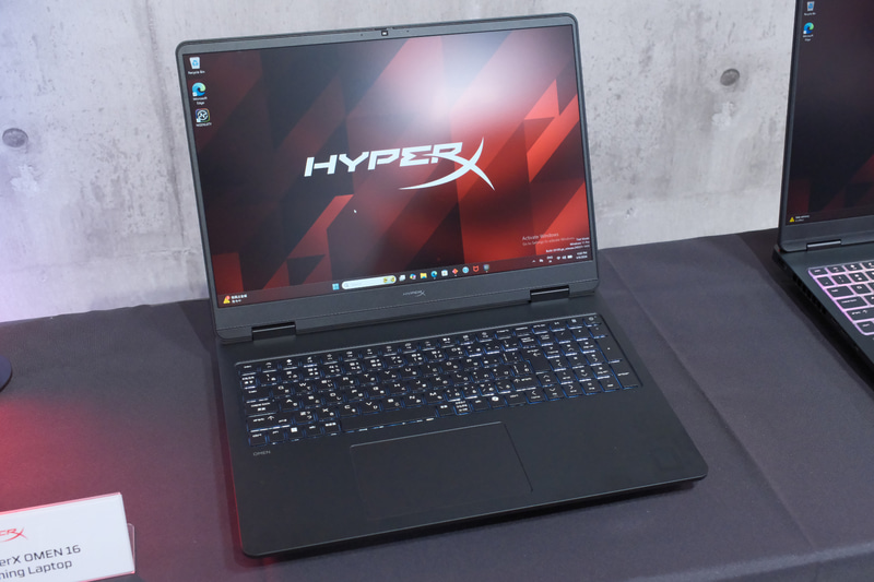 HyperX OMEN 16 Gaming Laptop(展示機は開発中のサンプル機)