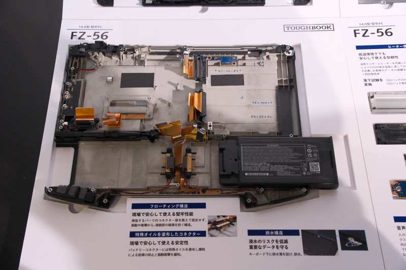 挿抜するパーツのコネクタ部をあえて固定しないフローティング構造