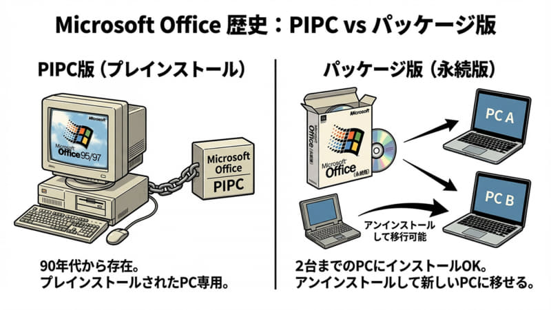 PIPC版Officeとパッケージ版Officeの違い(生成AI、Photoshopでの生成)