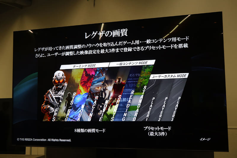 8種類の画質モード