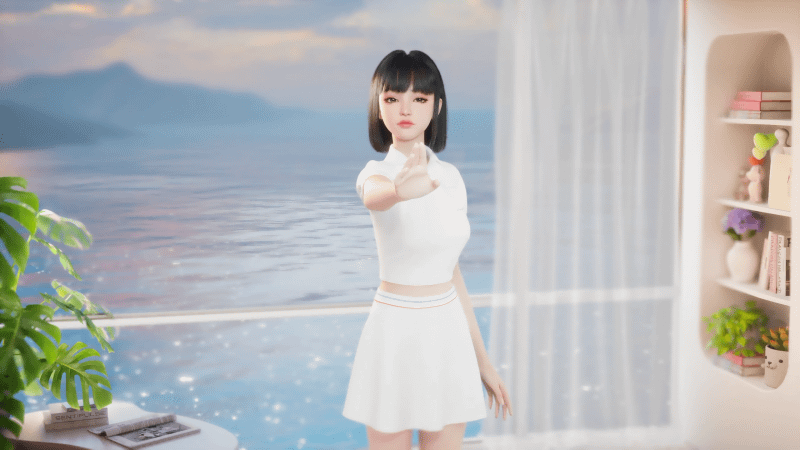 会話に合わせて自然な動きを見せるSUSU