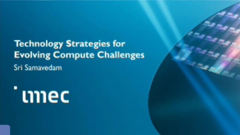 imecによる基調講演のタイトルスライド。講演ビデオから静止画像を抜粋したもの(画像がぼやけているのは元の講演ビデオの画質による)。IRPS 2026の基調講演ビデオから(講演番号KN3)