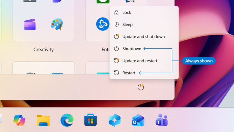 Windows Updateが保留中でも、常に通常の再起動/シャットダウンが可能に