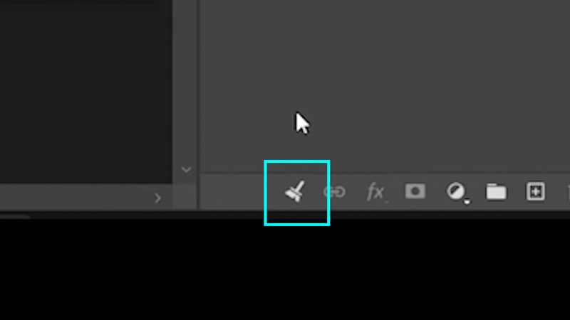 レイヤーパネル下の「レイヤーをクリーンアップ」をクリックします