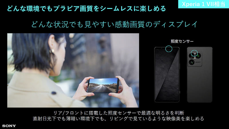 「Xperia Intelligence」により、常にブラビア画質を再現