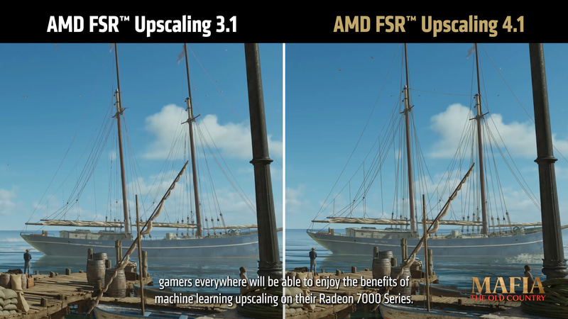 FSR Upscaling 3.1と4.1の比較