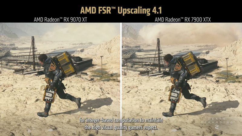新旧GPUでのFSR Upscaling 4.1の比較