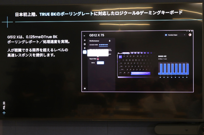 TRUE 8K搭載キーボードの日本上陸は初だという