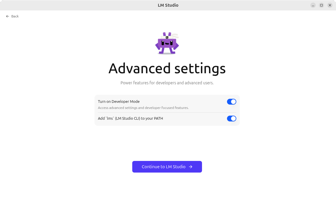 Developer Modeはオンにしておく