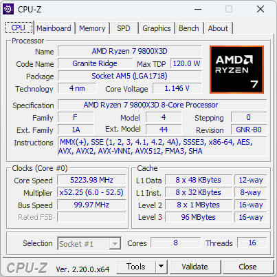 3D V-Cacheを搭載する8コア/16スレッドCPU「Ryzen 7 9800X3D」