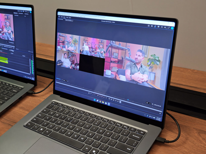 Premiere Proで4:2:2 10bitの動画を4ストリーム同時に再生しているところ、NVIDIAのNVENC/NVDECに対応している