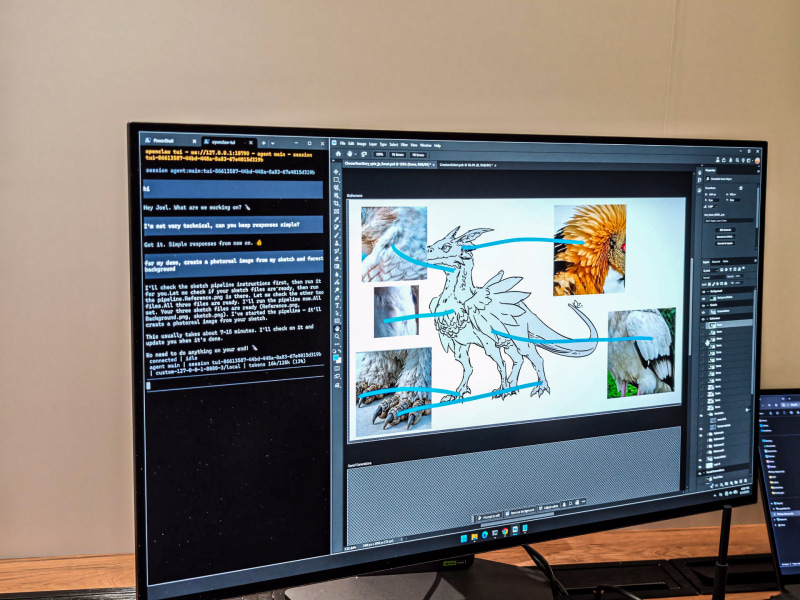 OpenClawとPhotoshopを利用したエージェント型AIによる画像生成、編集処理の自動化