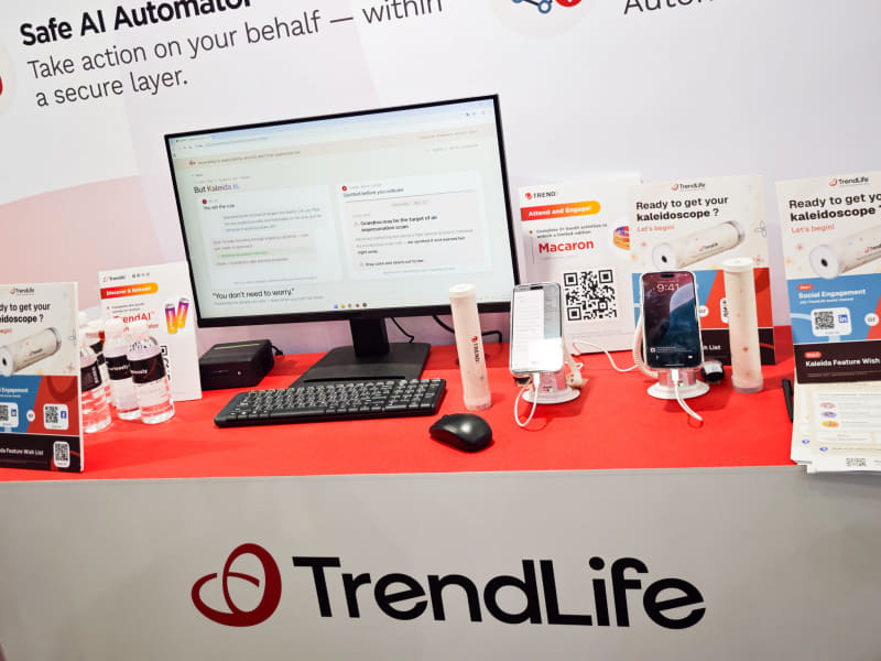 トレンドマイクロの「TrendLife」のデモ